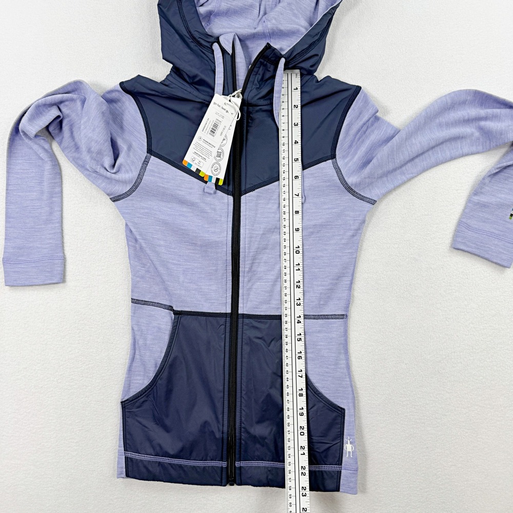 Smartwool Thermal Active Hooded Zip-Up Size XS‎ Womens Purple Mist Heather NEW - Picture 9 of 9